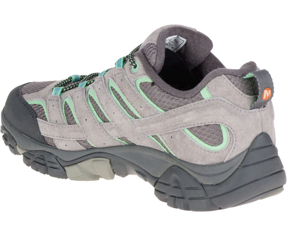 Buty Trekkingowe Merrell Damskie Szare/Mięta - Moab 2 Waterproof - 790386-HYI